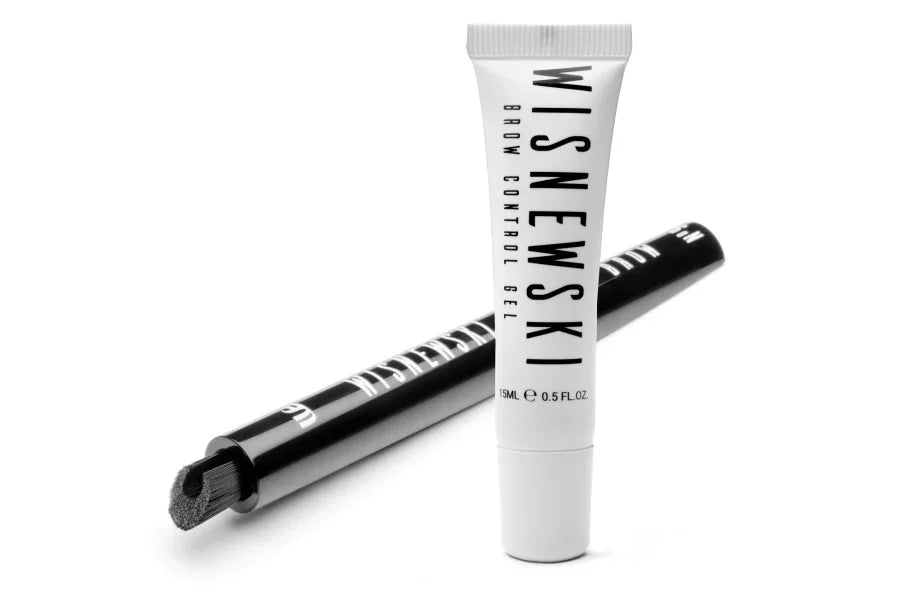 One black Wisnewski #9 brow brush and one white tube of Extra Strong Control Gel.